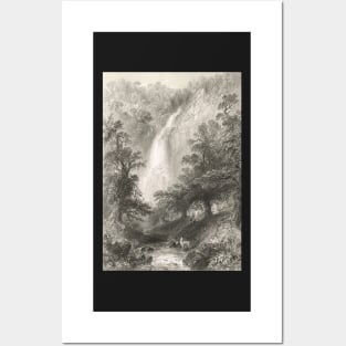 Powerscourt Waterfall, Wicklow, Ireland Posters and Art